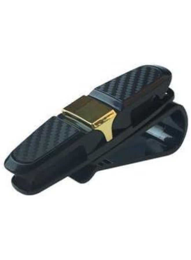 يو شوب حامل نظارات لواقي الشمس للسيارة من يوشوب، حامل بمشبك تثبيت للنظارات، مشبك مزدوج الأطراف قابل للدوران 180 درجة - Image 1